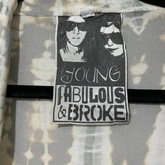 Young Fabulous & Broke Tie Dye Drop Waist Dress - Size Small - Plunging Neckline - Picture 11 of 14